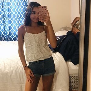 Aeropostale layered floral top